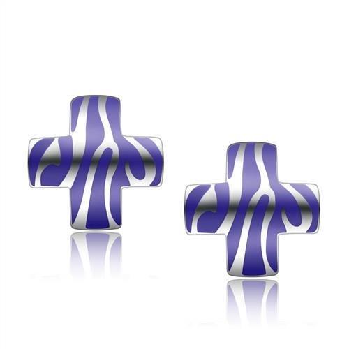 JCE272 High polished (no plating) Stainless Steel Earrings with No Stone-Default Title